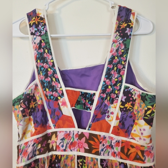 NWT Anthropologie Bhanuni By Jyoti Square Neck Maxi Dress Size 4 Garden Party - Picture 16 of 16